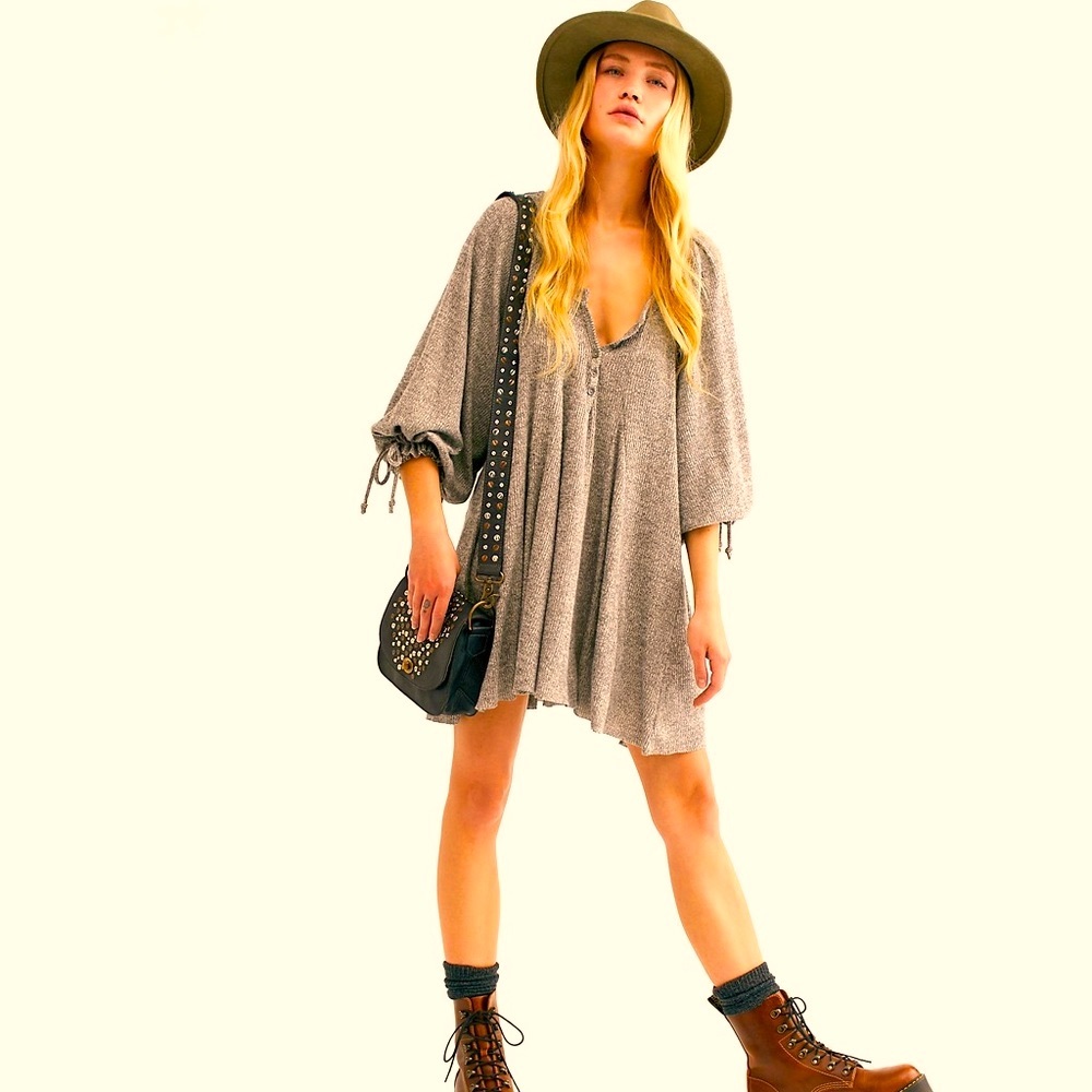 Free people grey tunic dress! BRAND new with tags.